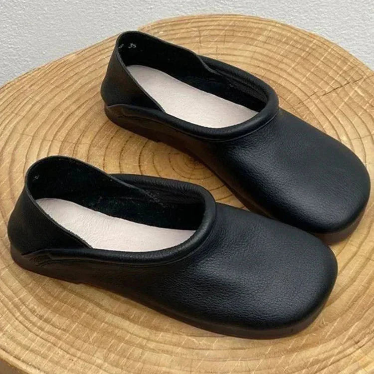 Gwyneira - Women's Leather Clogs with Slip-On Fit