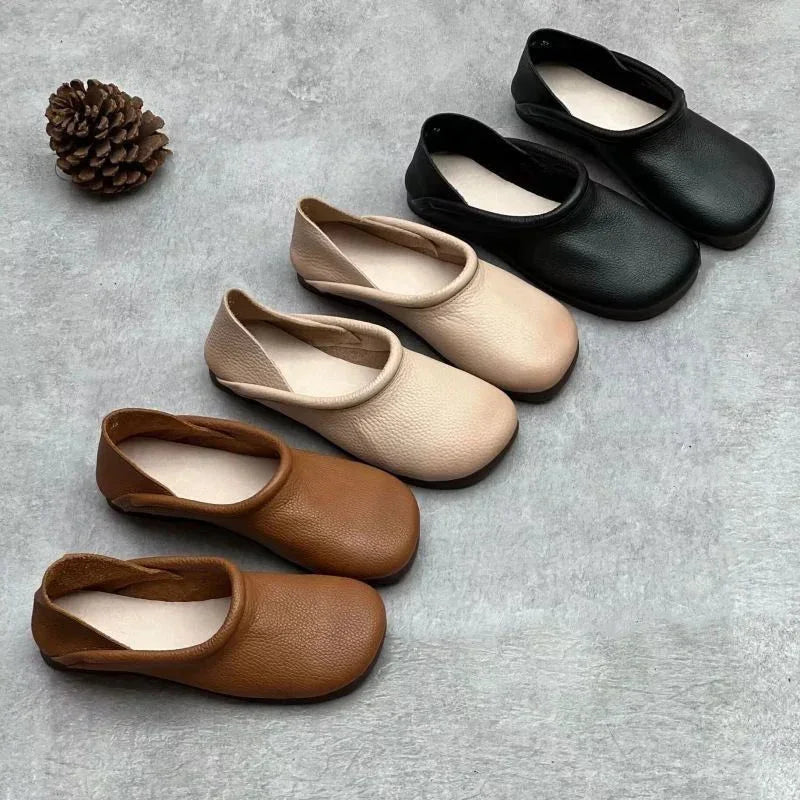 Gwyneira - Women's Leather Clogs with Slip-On Fit