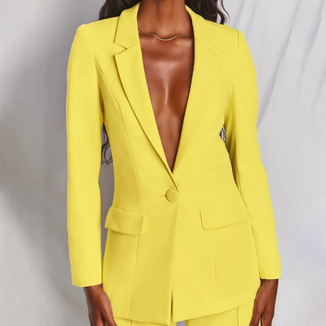 Cindy - Women's Suit Set with Wide Leg Trousers