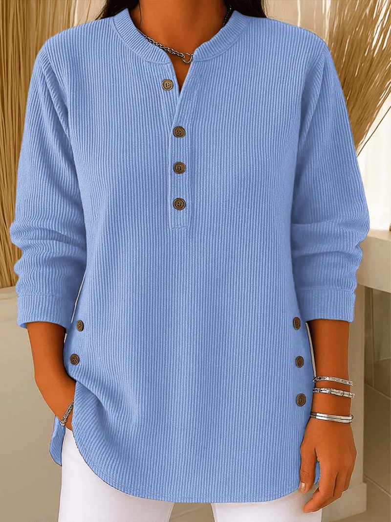 Magdalene - Women's Relaxed Sweater in Subtle Bow Details - photo 1