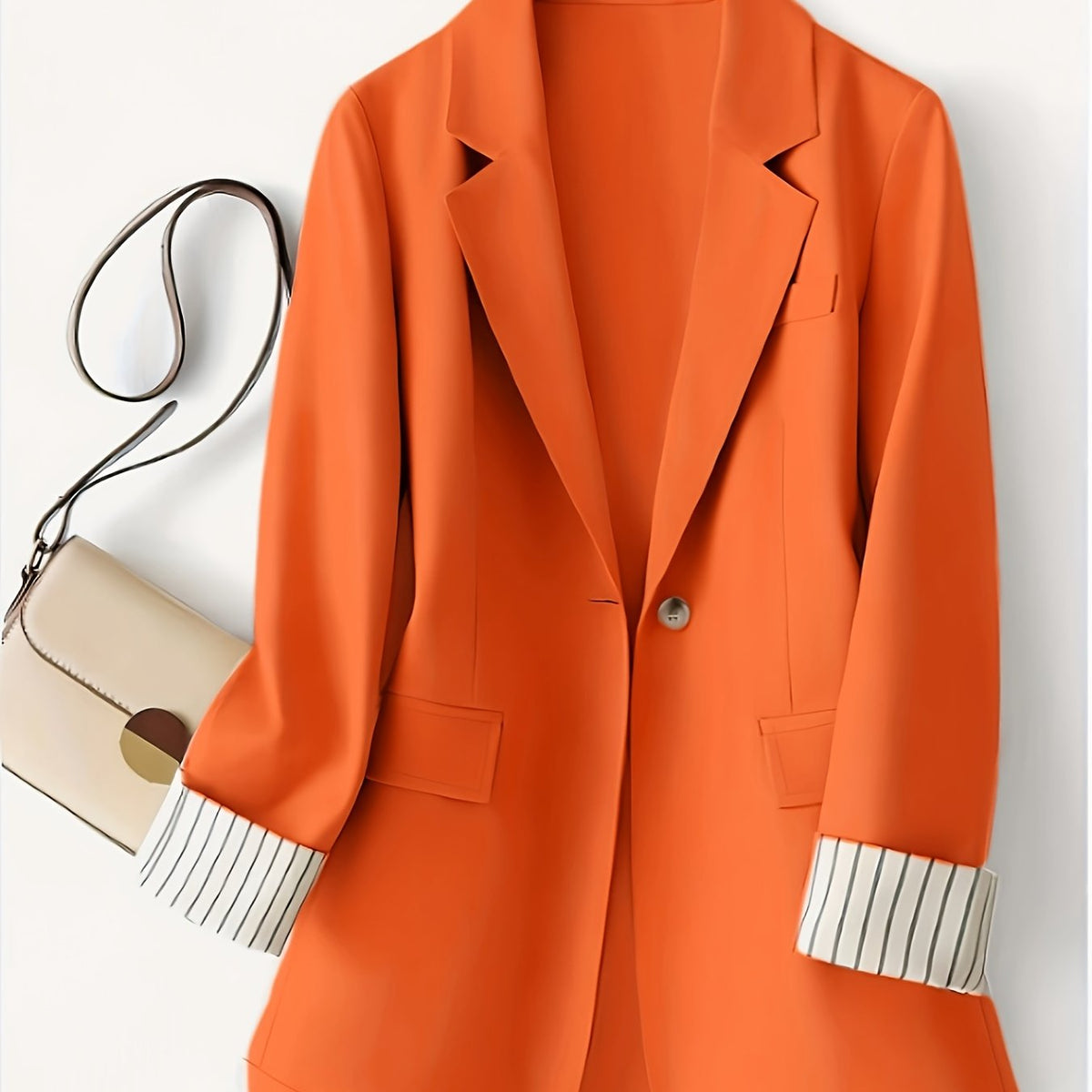 Women's Tailored Striped Jacket with Notch Lapels – view 5