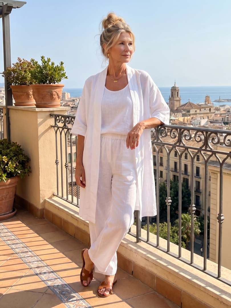 Shannon - Women's Three Piece Set with Long Cardigan