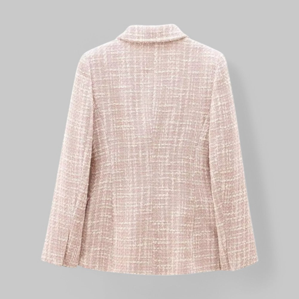 Joanna – Blazer femme en tweed à double boutonnage