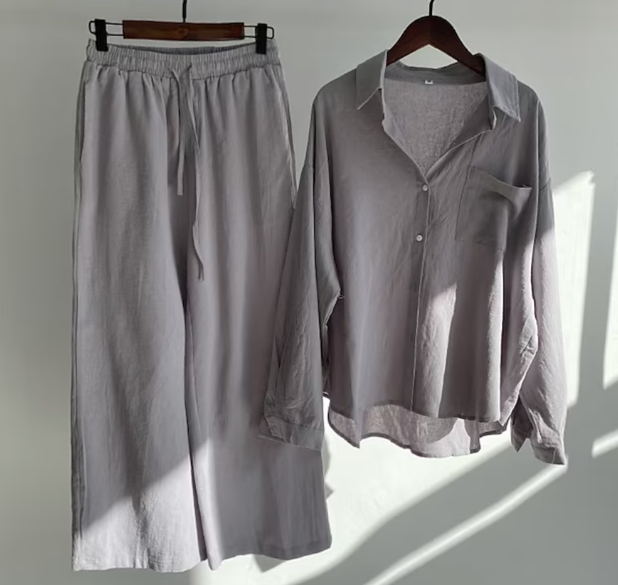 Cheryl - Women's Relaxed Two-Piece Set with an Elastic Waist