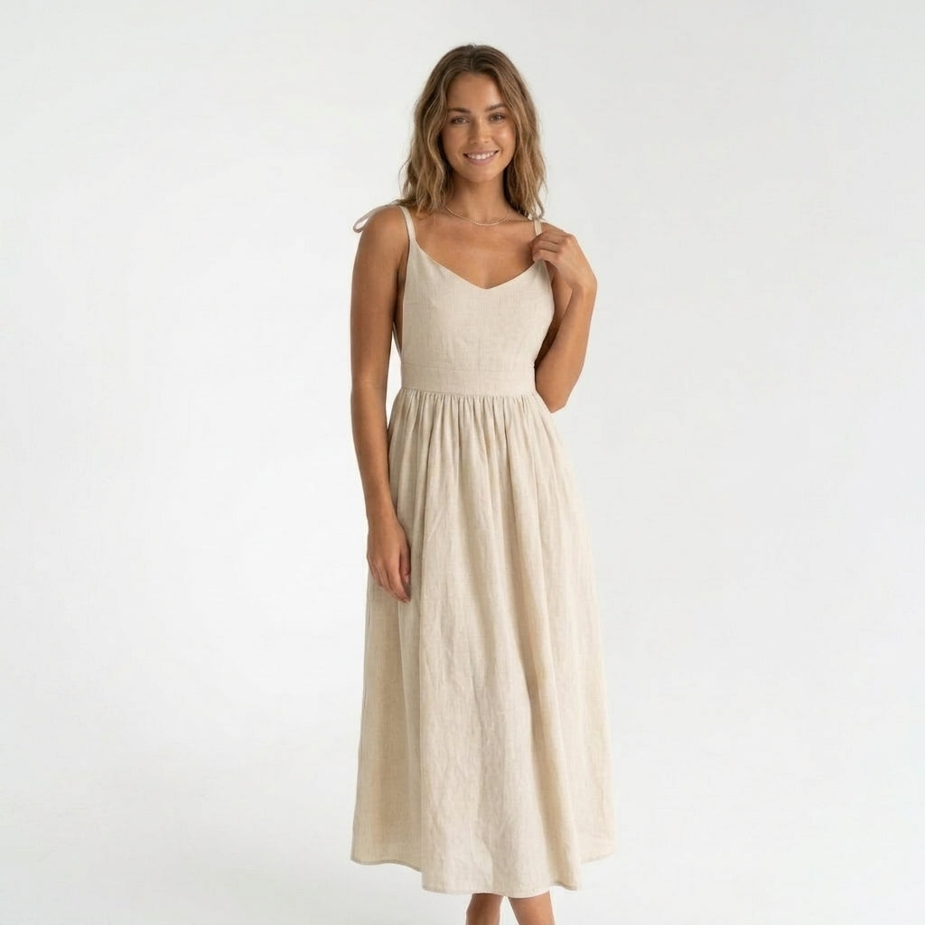 Wynne - Women's Midi Dress with V-Neck - photo 13