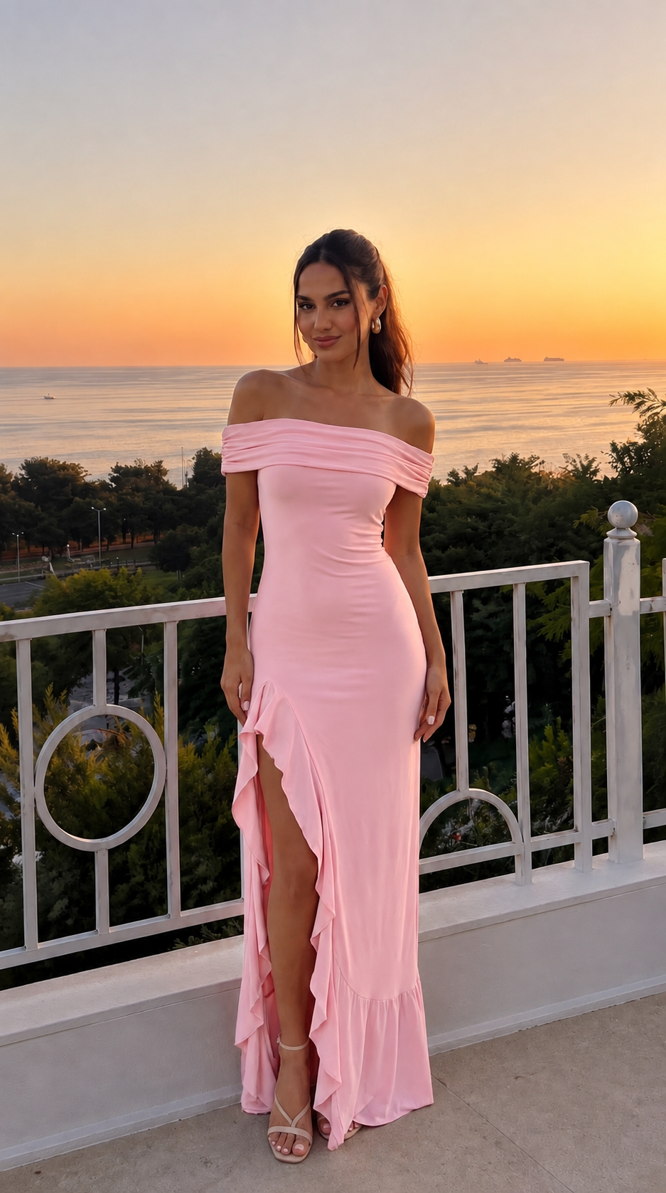 Xena - Women's Off-Shoulder Ruffle Maxi Dress - photo 1