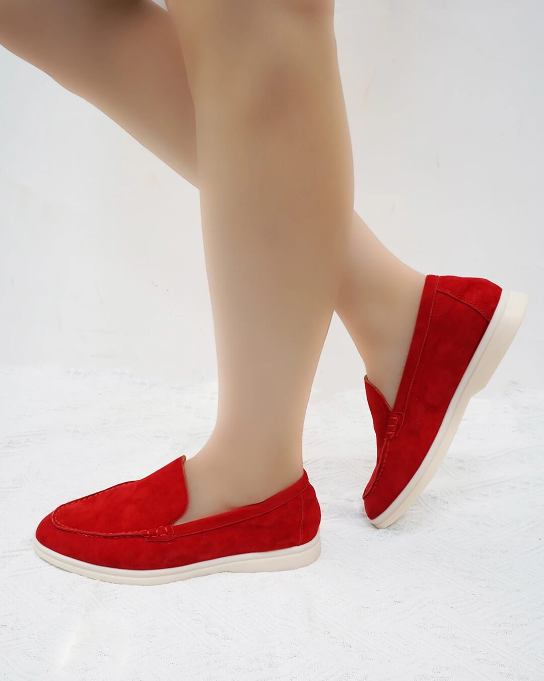 Mocassini bassi in suede Elvira
