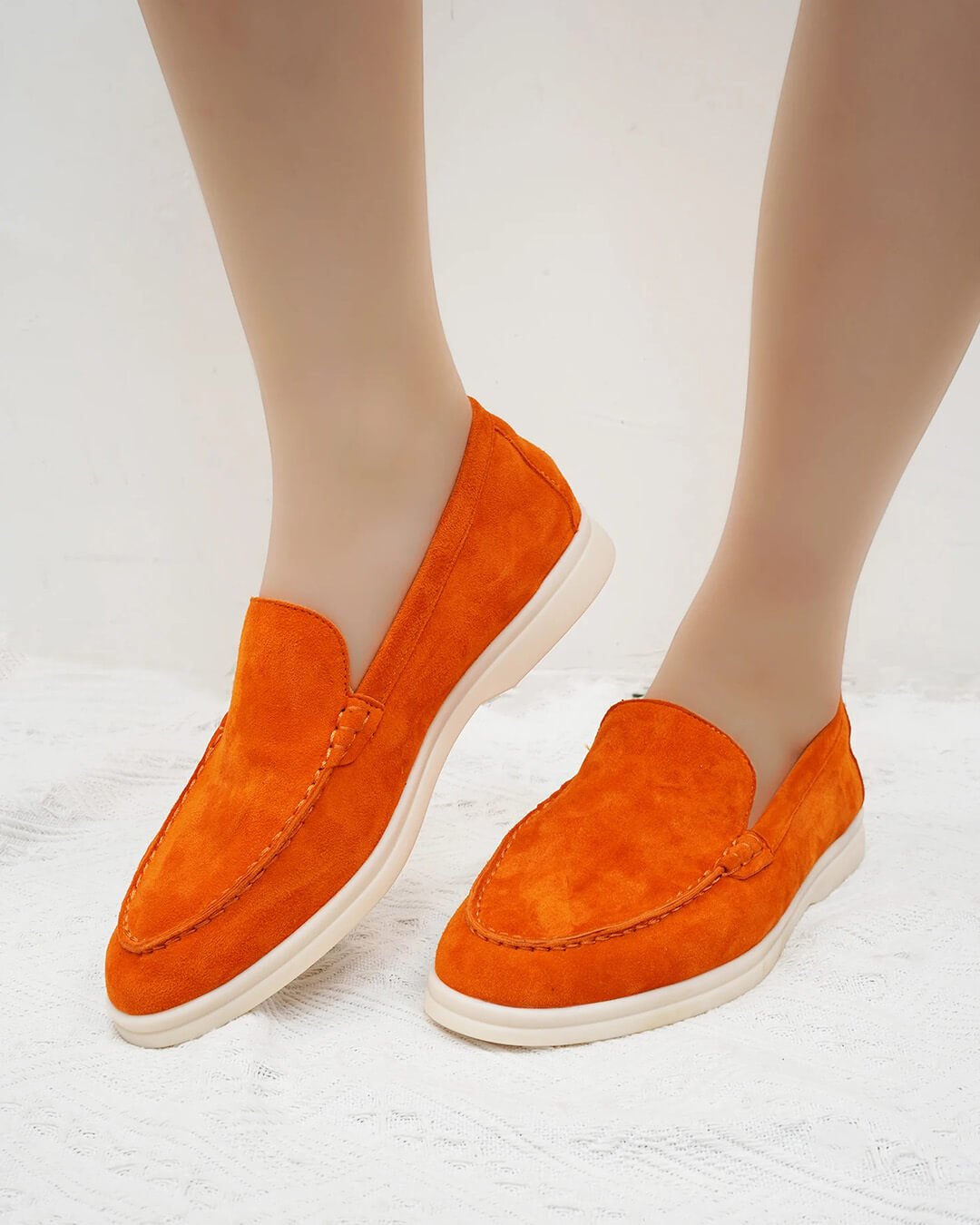 Mocassini bassi in suede Elvira