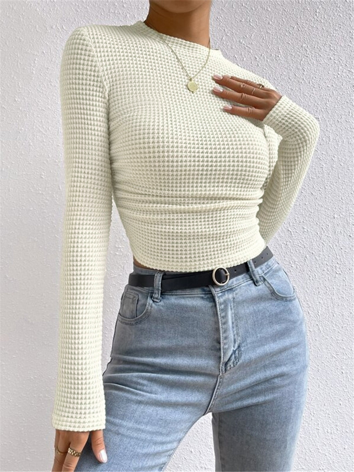 Zora-Lee - Women's Jumper in Knit with Long Sleeves - photo 5