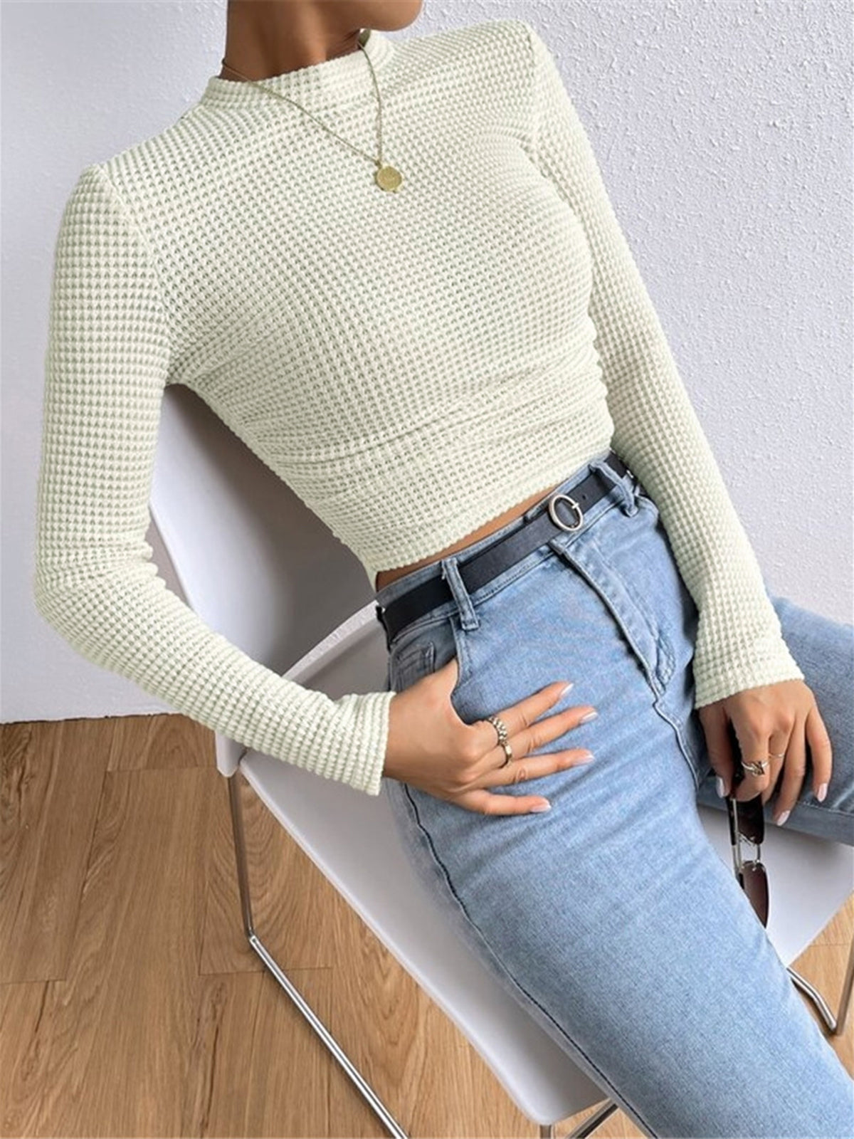 Zora-Lee - Women's Jumper in Knit with Long Sleeves - photo 6