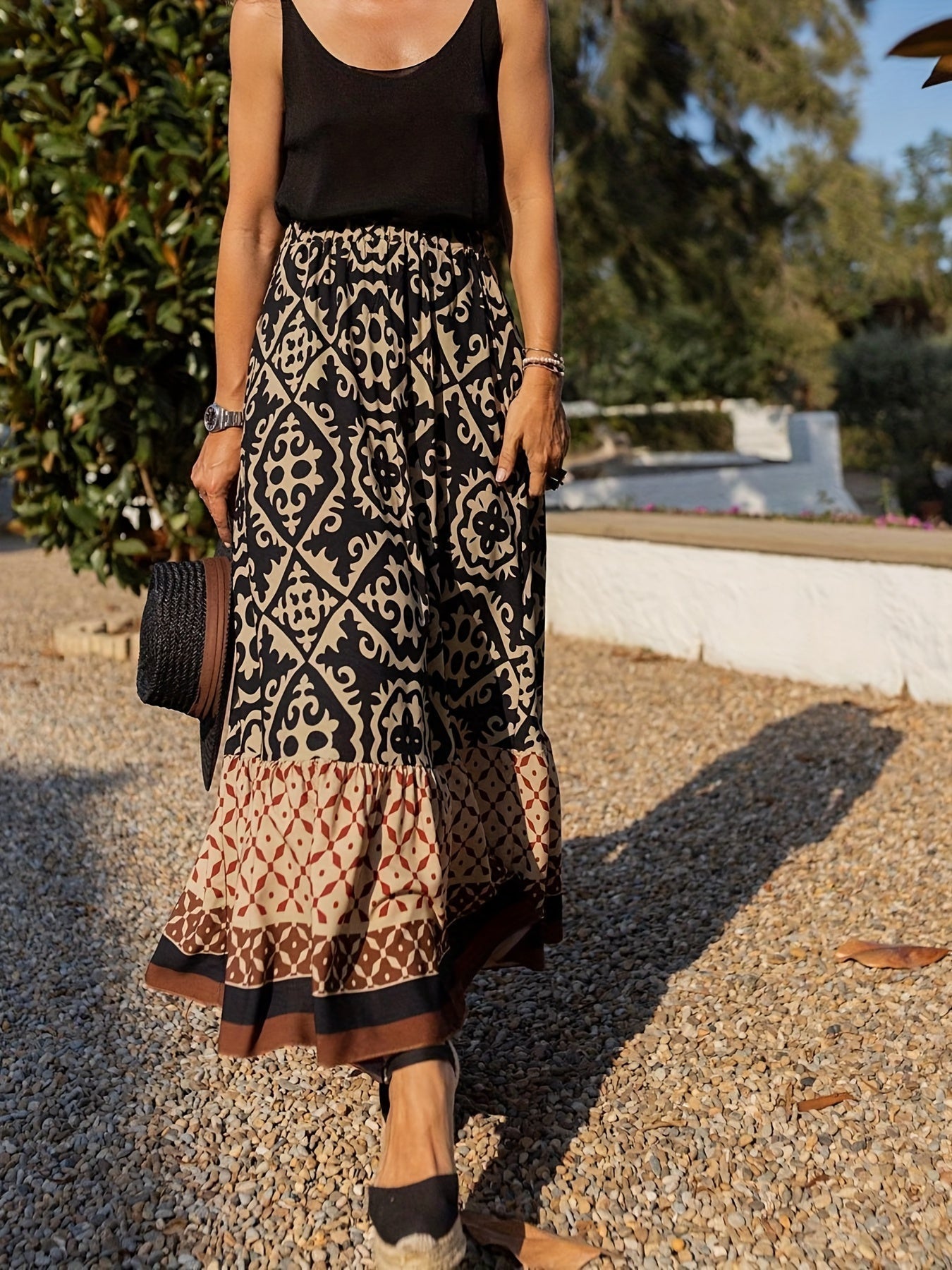 Abby - Women's Bree Boho Maxi Skirt with Adjustable Waist for Effortless Bohemian Style - photo 7