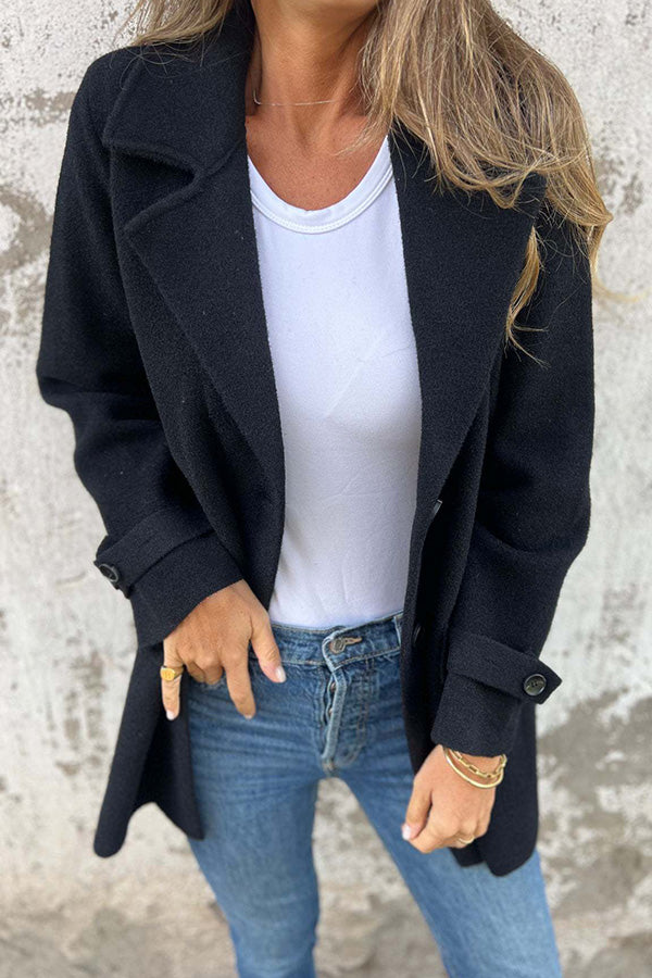 Women's Bouclé Jacket with Lapel Collar
