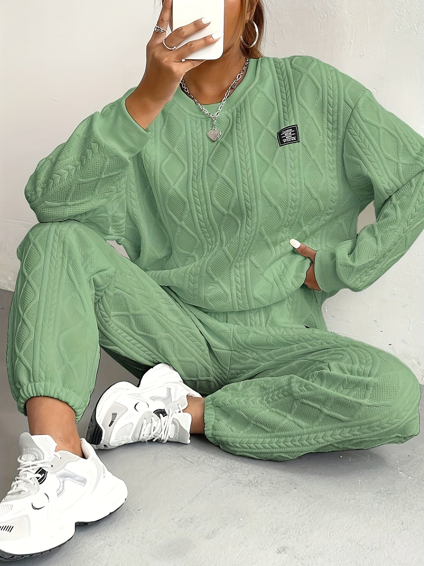 Fianna - Women's Cable Knit Lounge Set