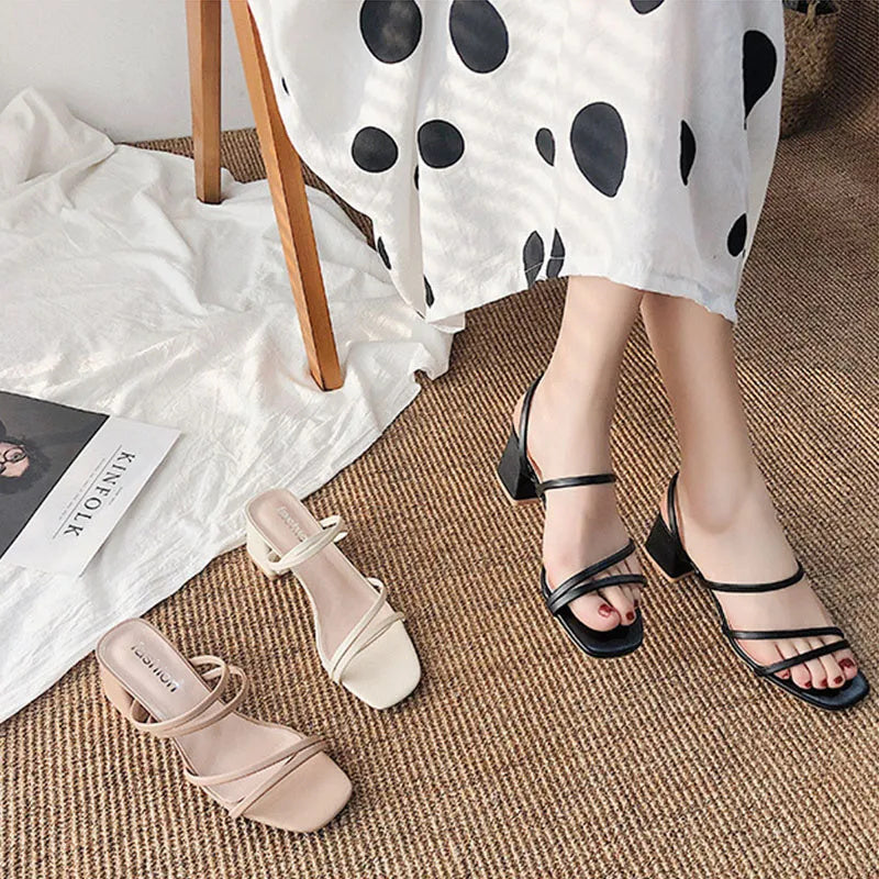 Kaida - Women's Strappy Block Heel Sandals