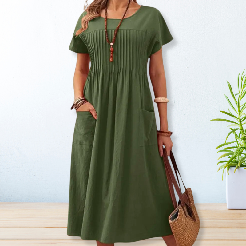 Alyssa - Women's Effortlessly Elegant Midi Dress