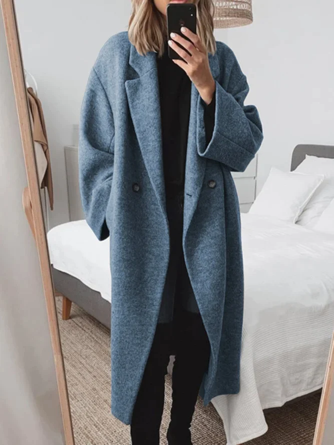 Madeline - Women's Long Comfortable Coat (Plus Size Available)
