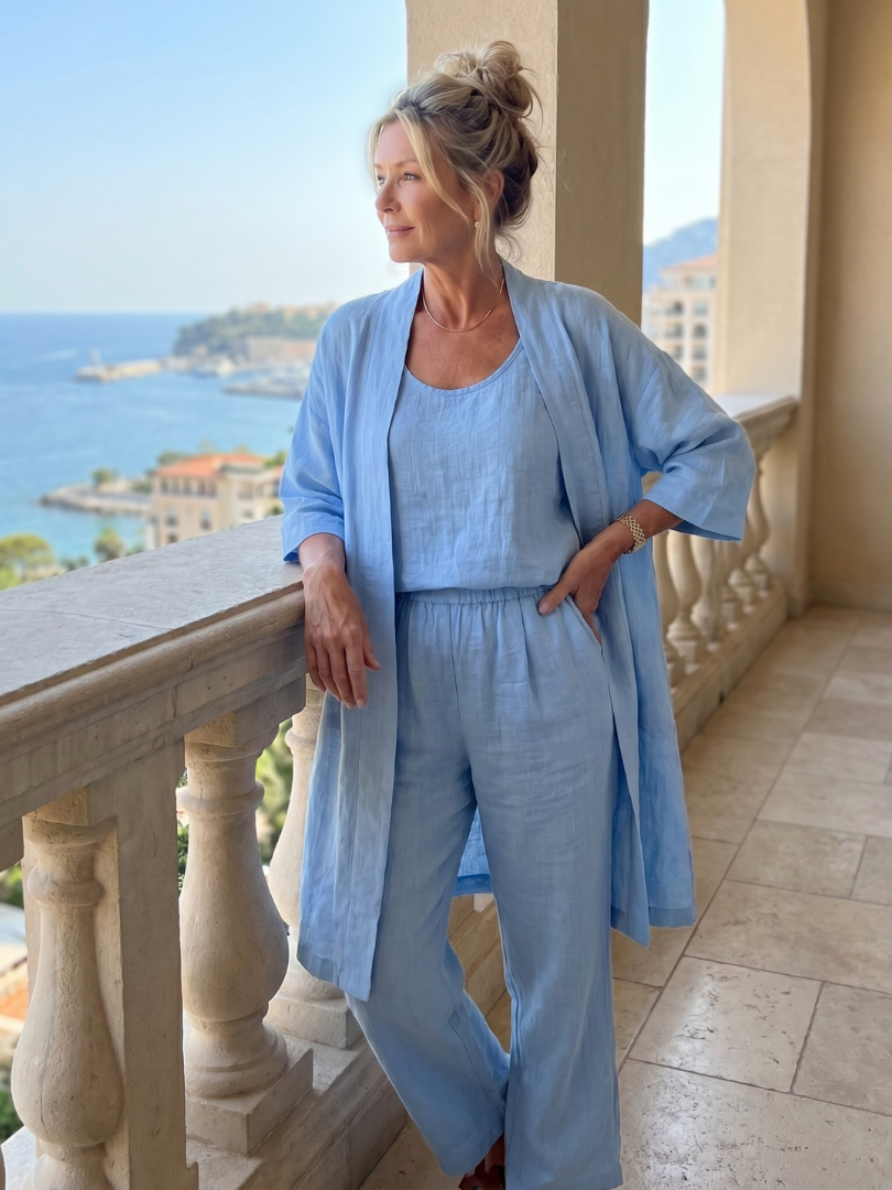 Shannon - Women's Three Piece Set with Long Cardigan