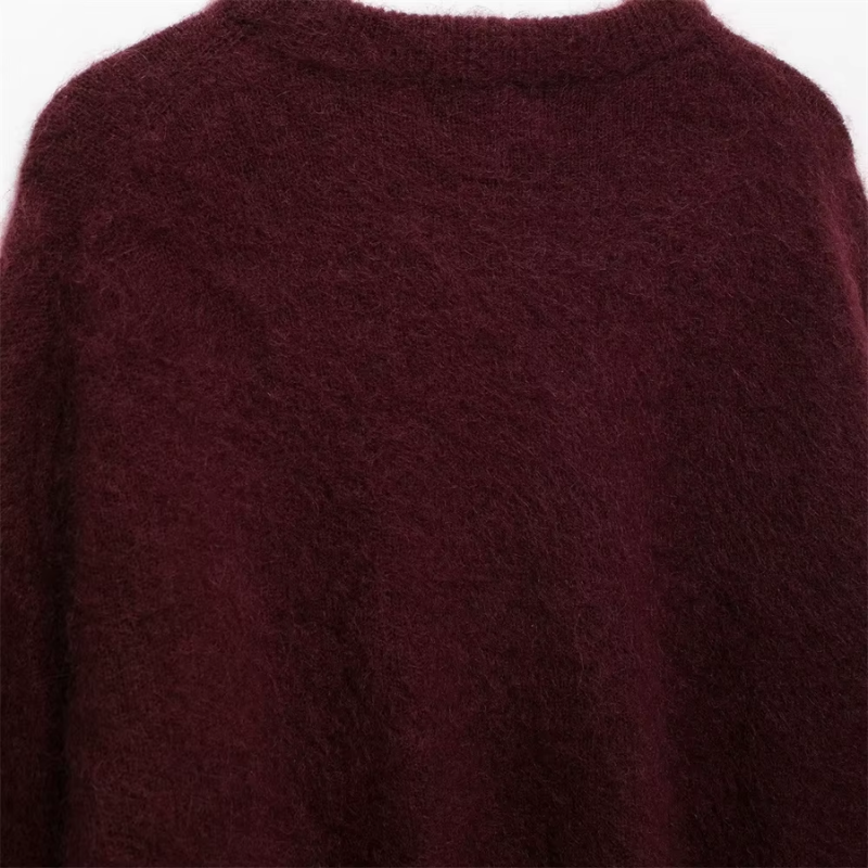 Esme - Women's Solid Sweater with Round Neck