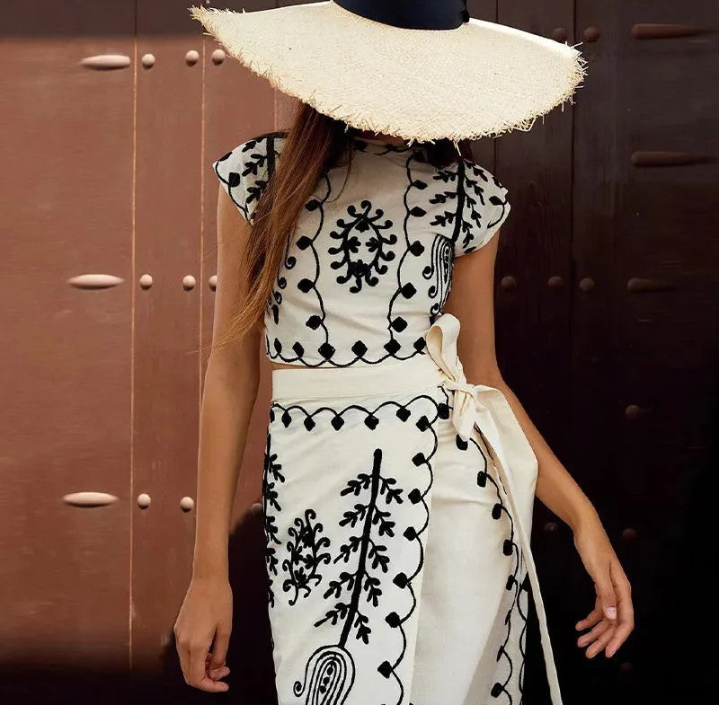 Georgia - Women's Wide Skirt and Top Set