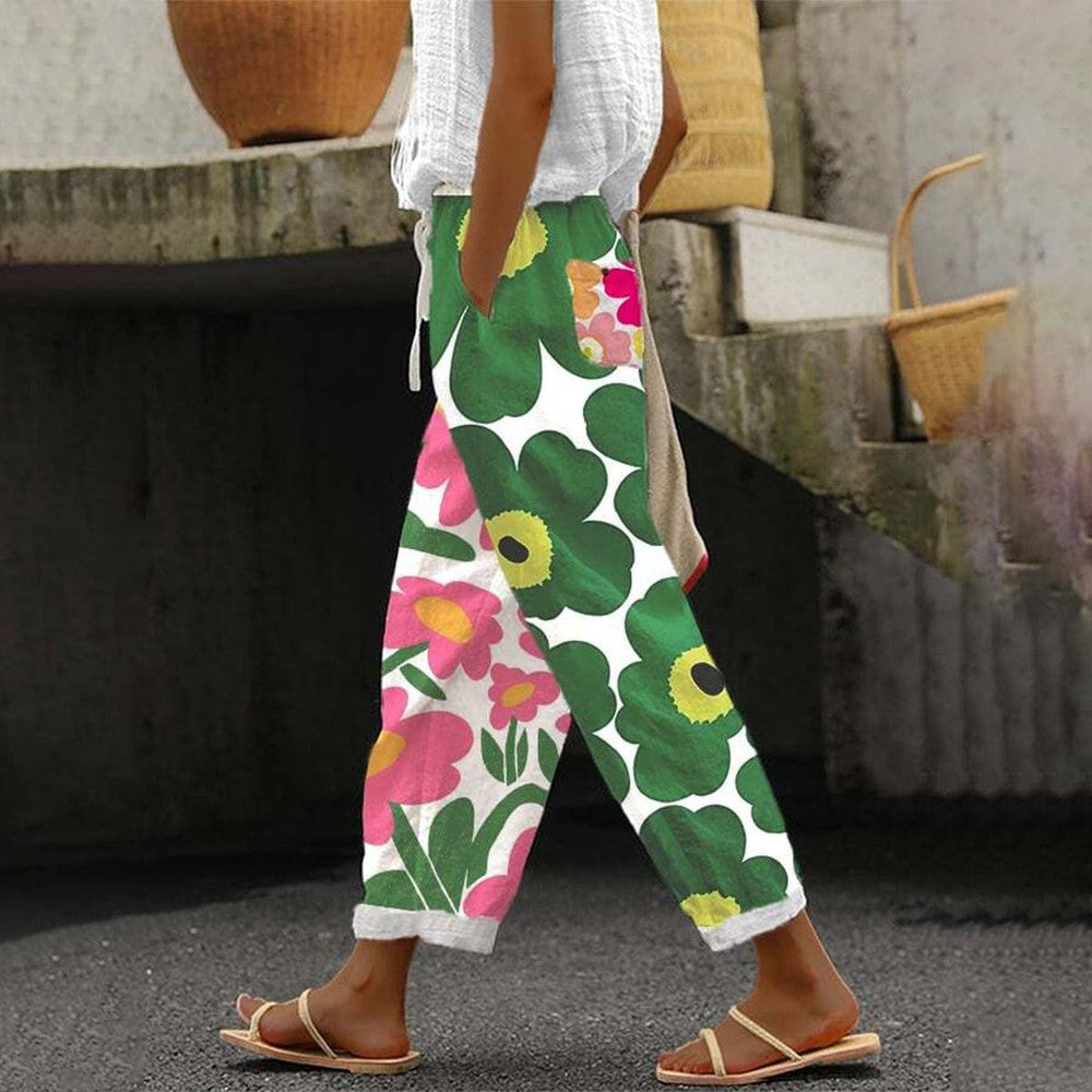 Halle - Women's Floral Comfort Pants