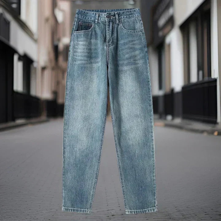 Astrid - Women's High-Waisted Straight-Leg Jeans