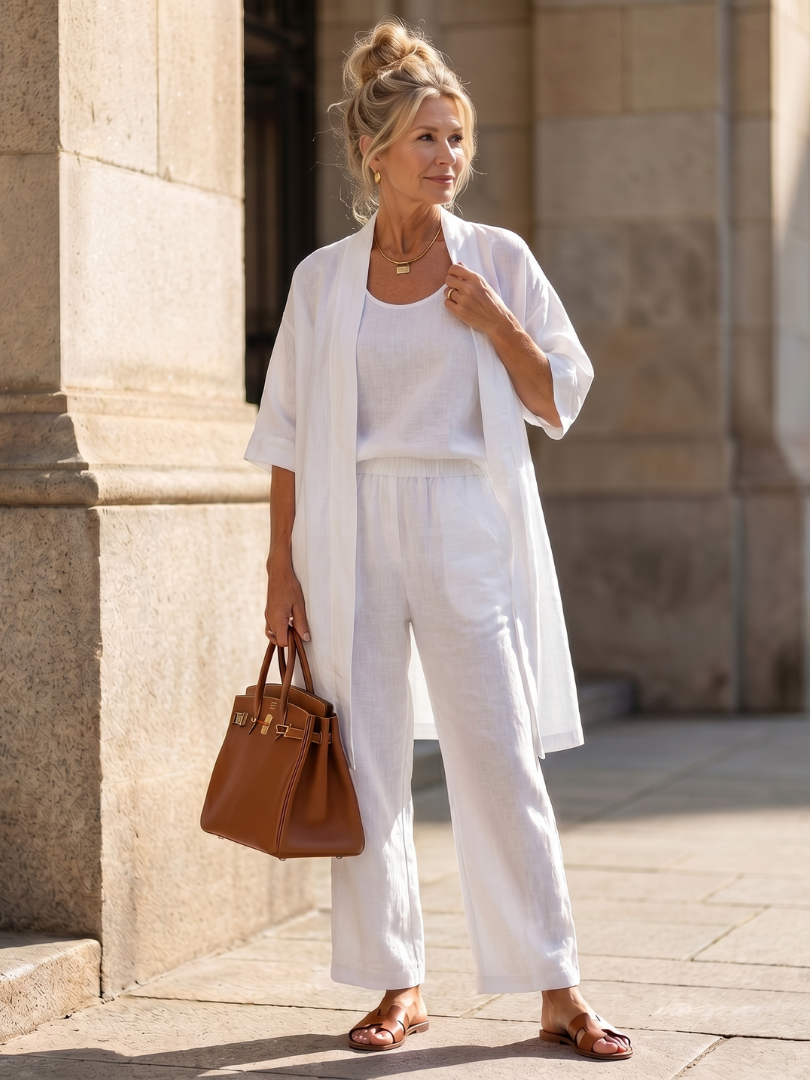 Shannon - Women's Three Piece Set with Long Cardigan