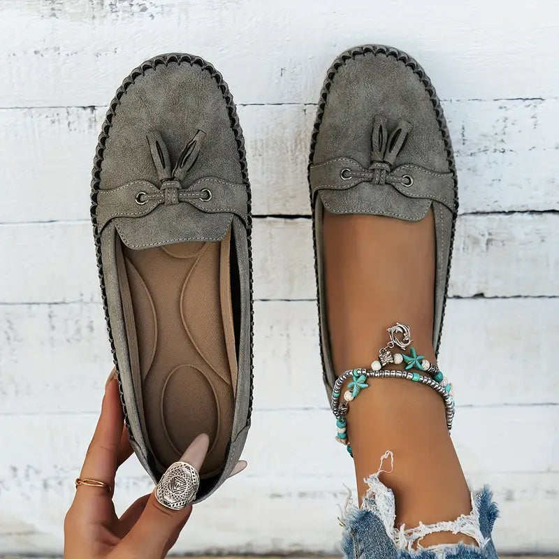 Women's Comfortable Loafers - Slip-On Cushioned