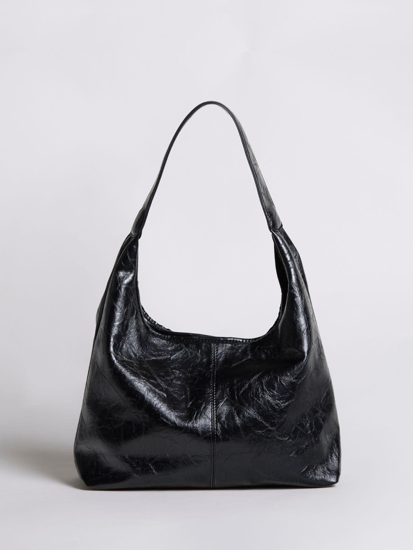 City Mood - Soft Leather Effect Tote Bag in Black