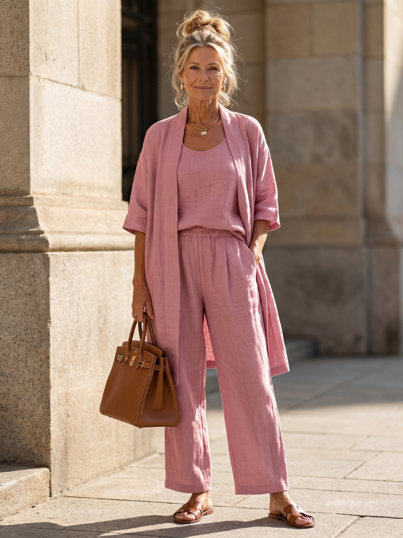 Shannon - Women's Three Piece Set with Long Cardigan
