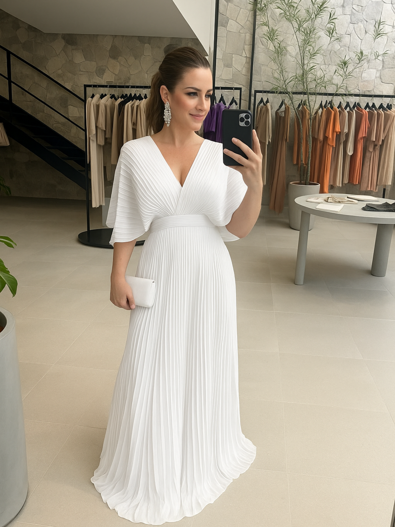 Maddy - Women's Pleated Maxi Dress