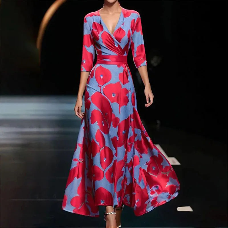 Cassidy - Women's Floral Print Maxi Dress