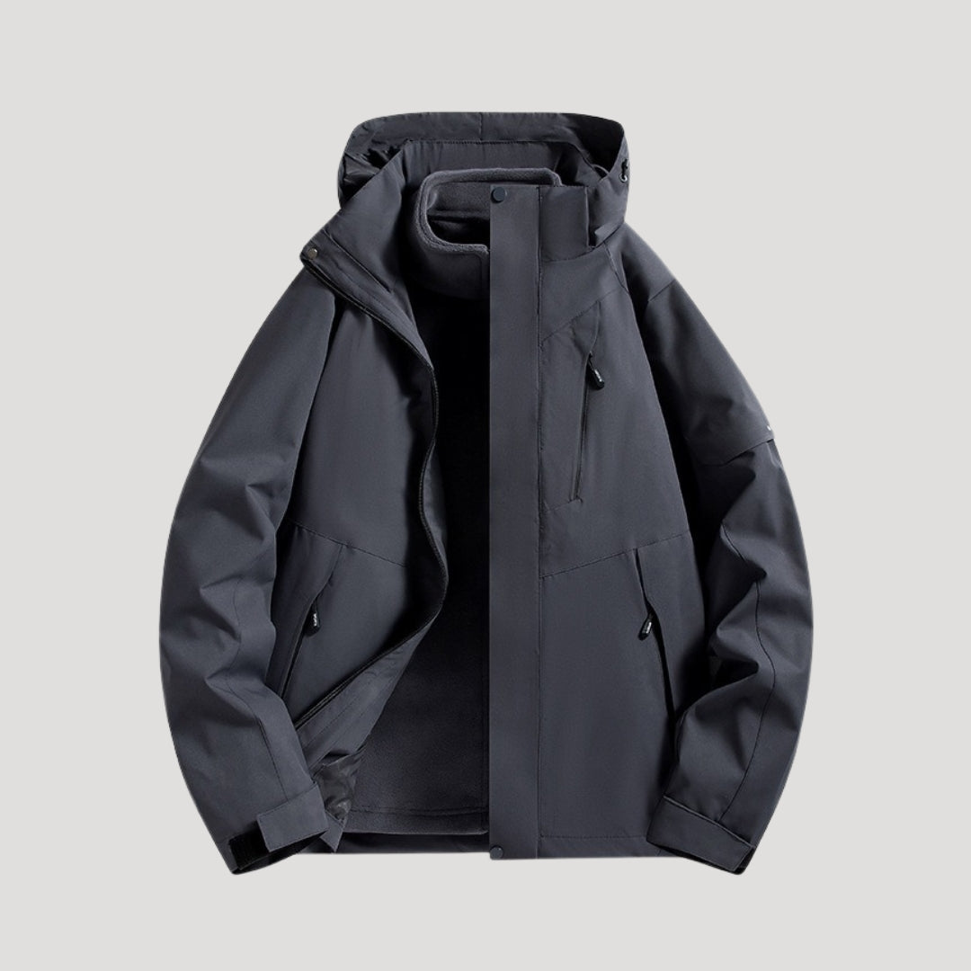 Petra - Women's Windbreaker with Hood – Black