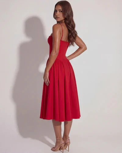 Francesca - Sweetheart Corset Midi Dress