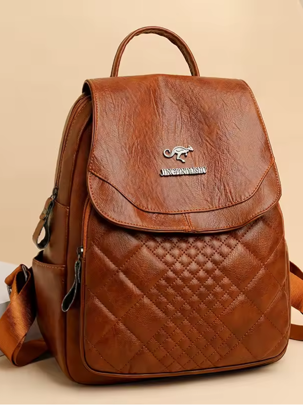 Luna - Women's Anti-Theft PU Leather Backpack with RFID Protection and Stylish Design