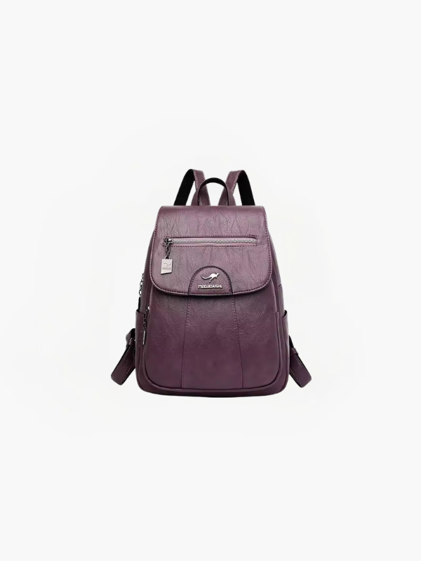Ayla - Women's Anti-Theft PU Leather Backpack with RFID Protection and Stylish Design
