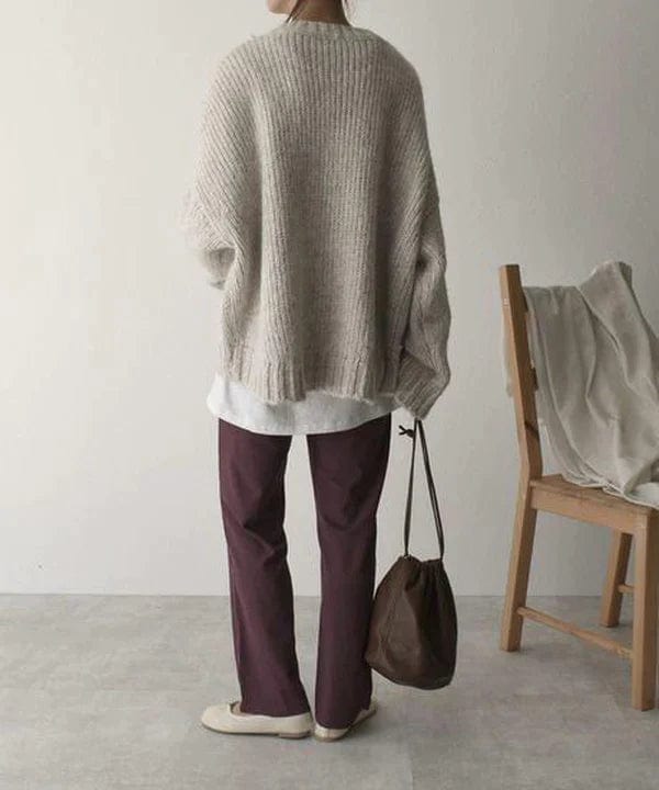Henrietta - Women's Oversized Pocket Sweater Modern Winter Style