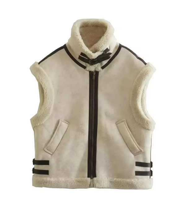Elodie - Women's Faux Shearling Vest Stylish and Warm for Layering