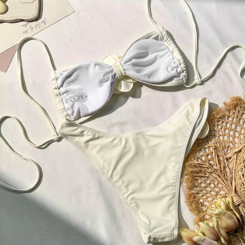 Venus - Women's Floral Accent Bikini Set