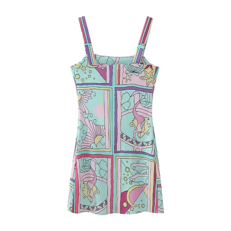 Karina - Women's Mermaid Print Mini Dress