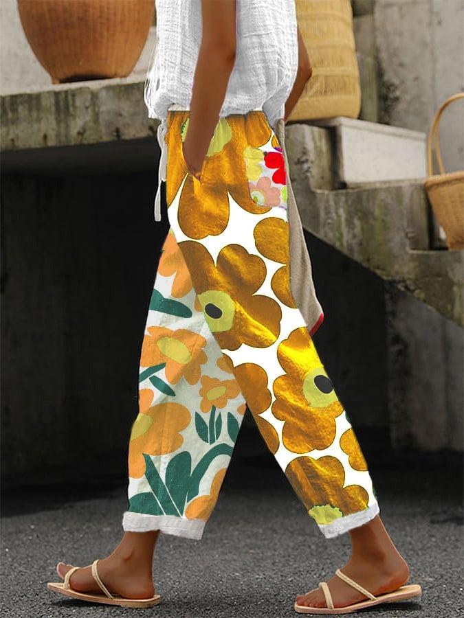 Halle - Women's Floral Comfort Pants
