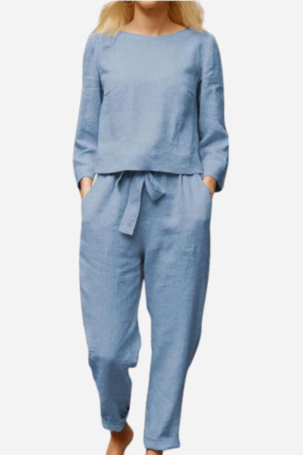 Isabella - Women's Vintage-Inspired Monochrome Two-Piece Set