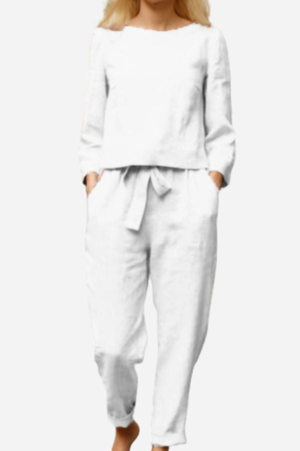 Isabella - Women's Vintage-Inspired Monochrome Two-Piece Set