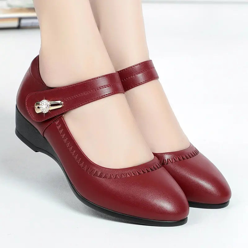 Women's Mid Heel Shoes with Padded Lining