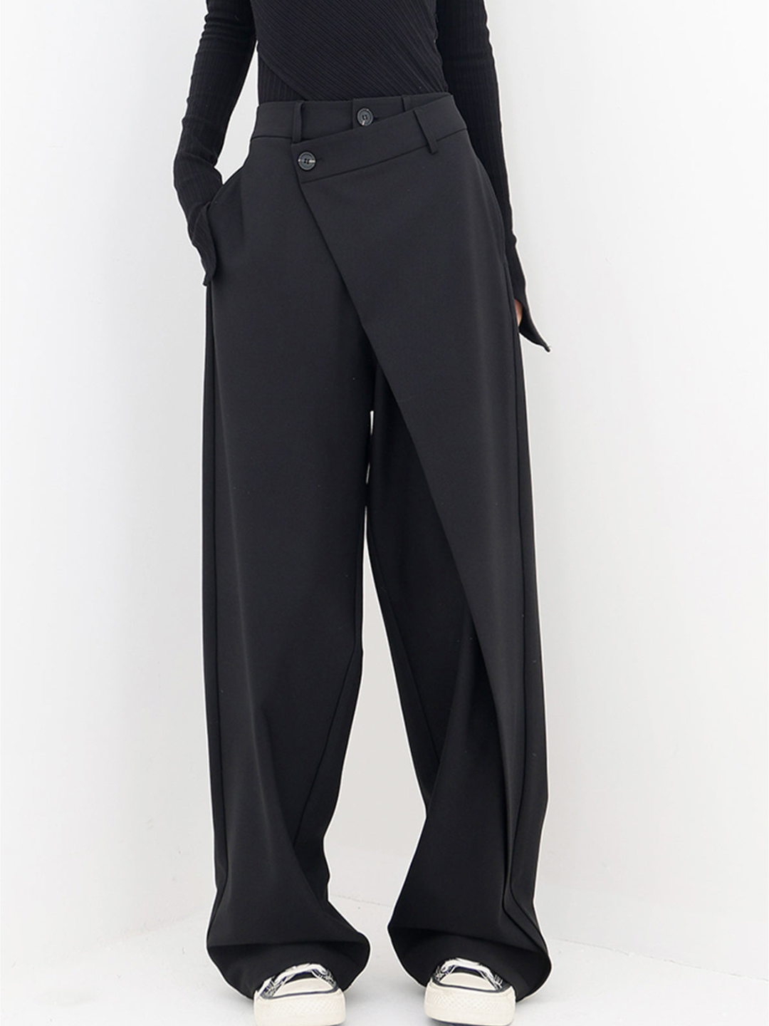 Abbie - Women's High-Waisted Wide-Leg Trousers