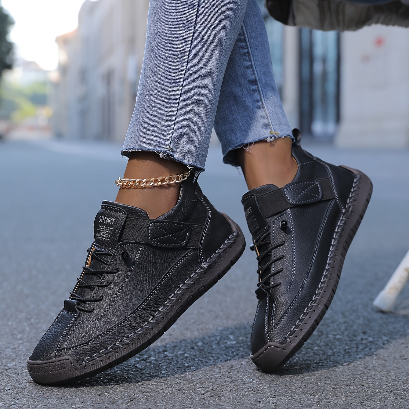 Scarpe basse leggere e confortevoli da donna con soletta ammortizzata