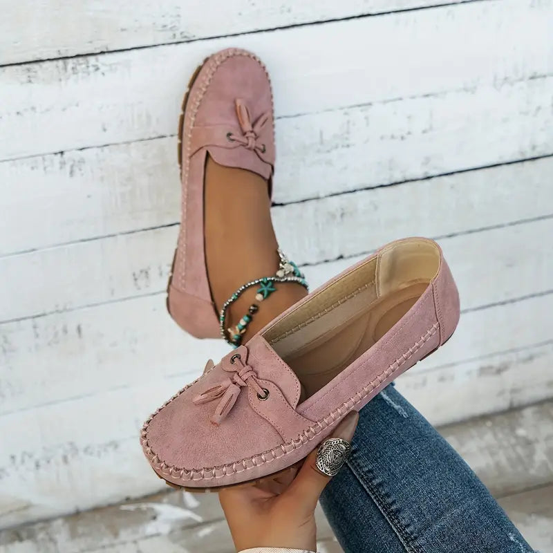Women's Comfortable Loafers - Slip-On Cushioned