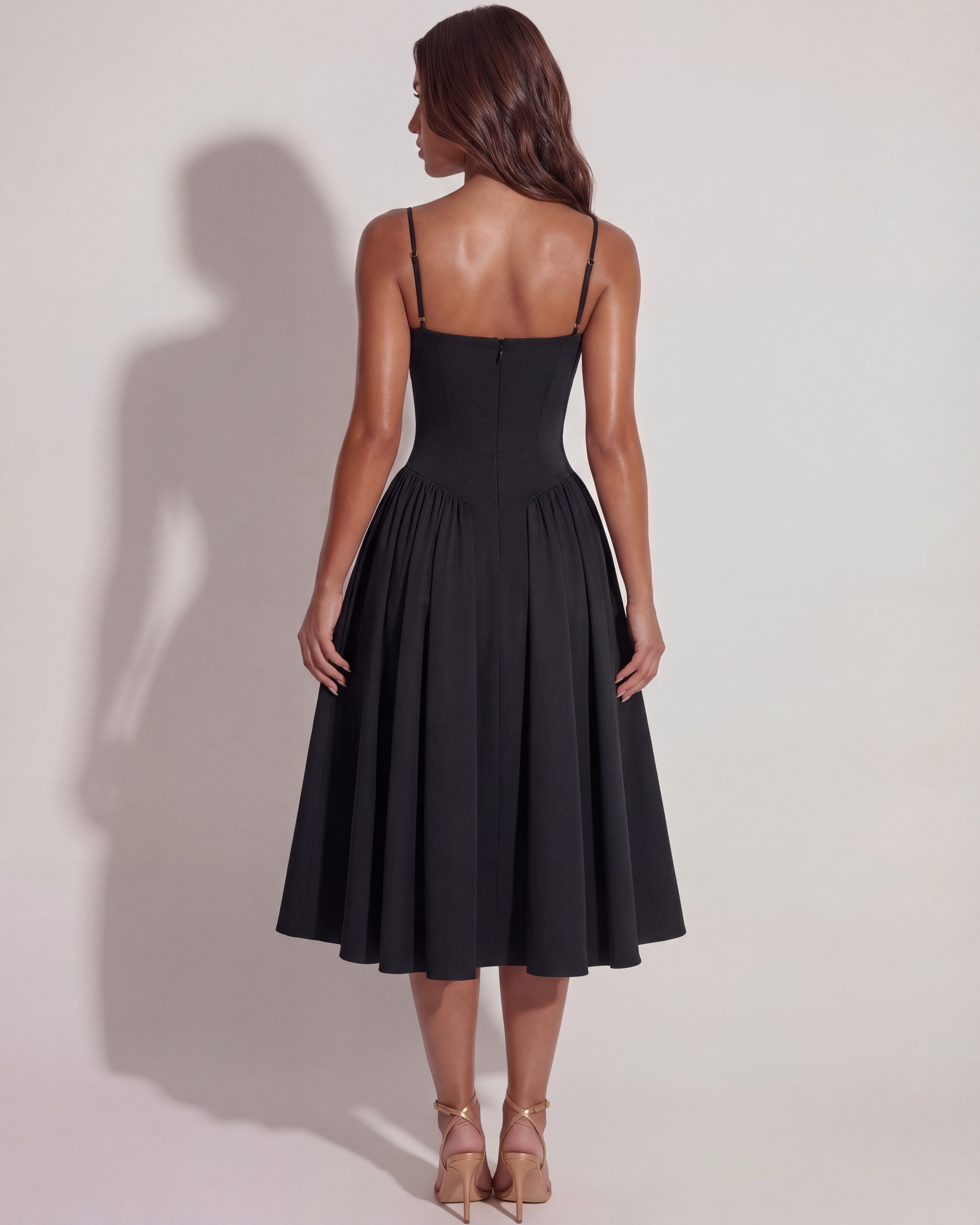 Francesca - Sweetheart Corset Midi Dress