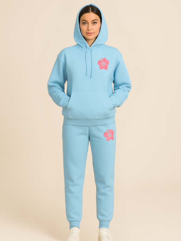 Mila - Women's Oversized Tracksuit with Surf City Back Print