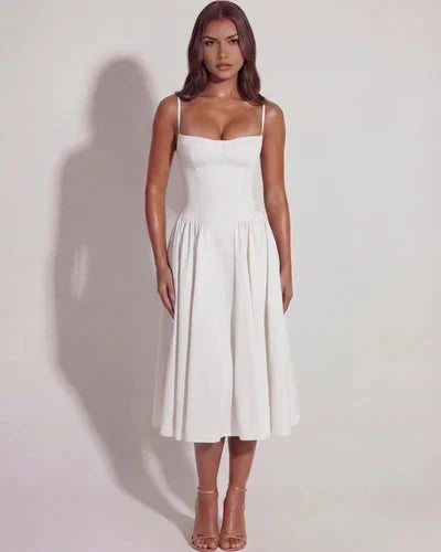 Francesca - Sweetheart Corset Midi Dress