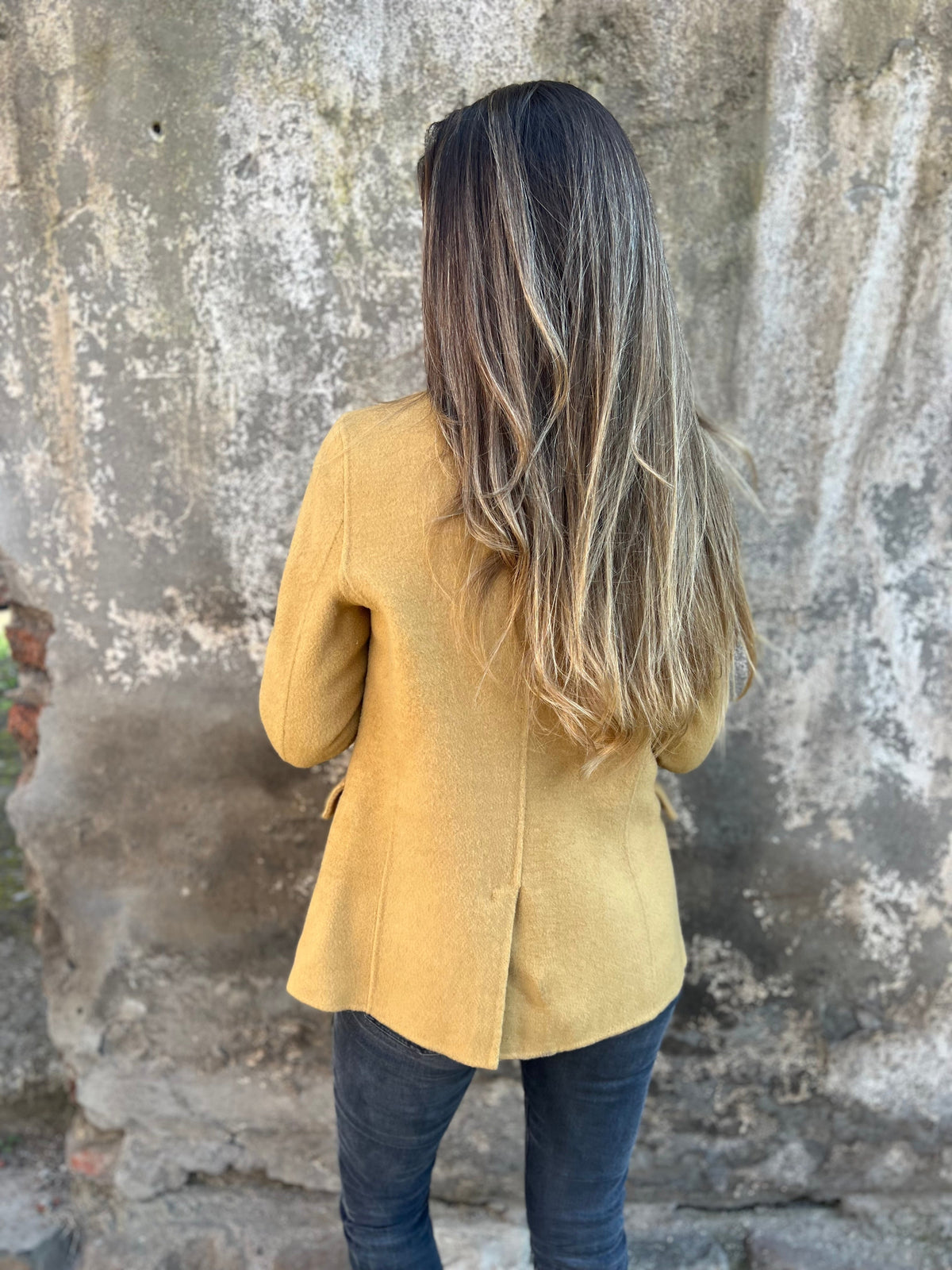Women's Bouclé Blazer with Single Button